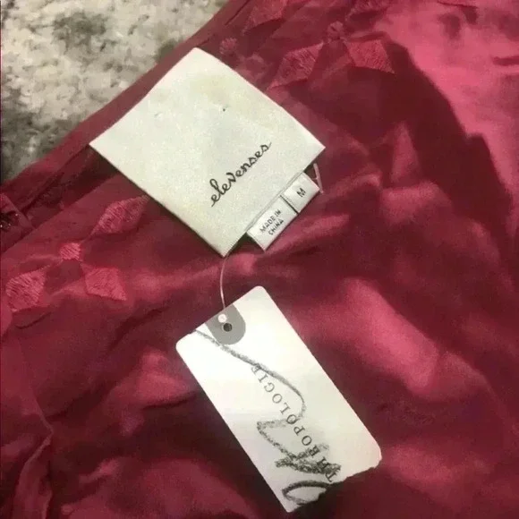 NEW Anthropologie Embroidered Silk Jumpsuit Romper PINK Sz M By Elevenses - Picture 3 of 10